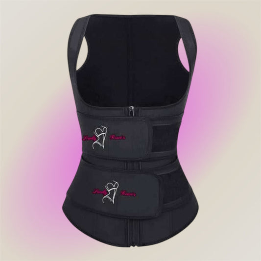 Rowe's Sauna Vest Workout Waist Trainer with Double Belt